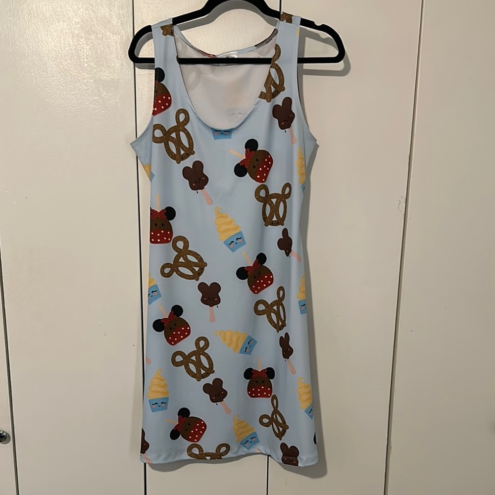 Fun Disney Snacks Print Dress